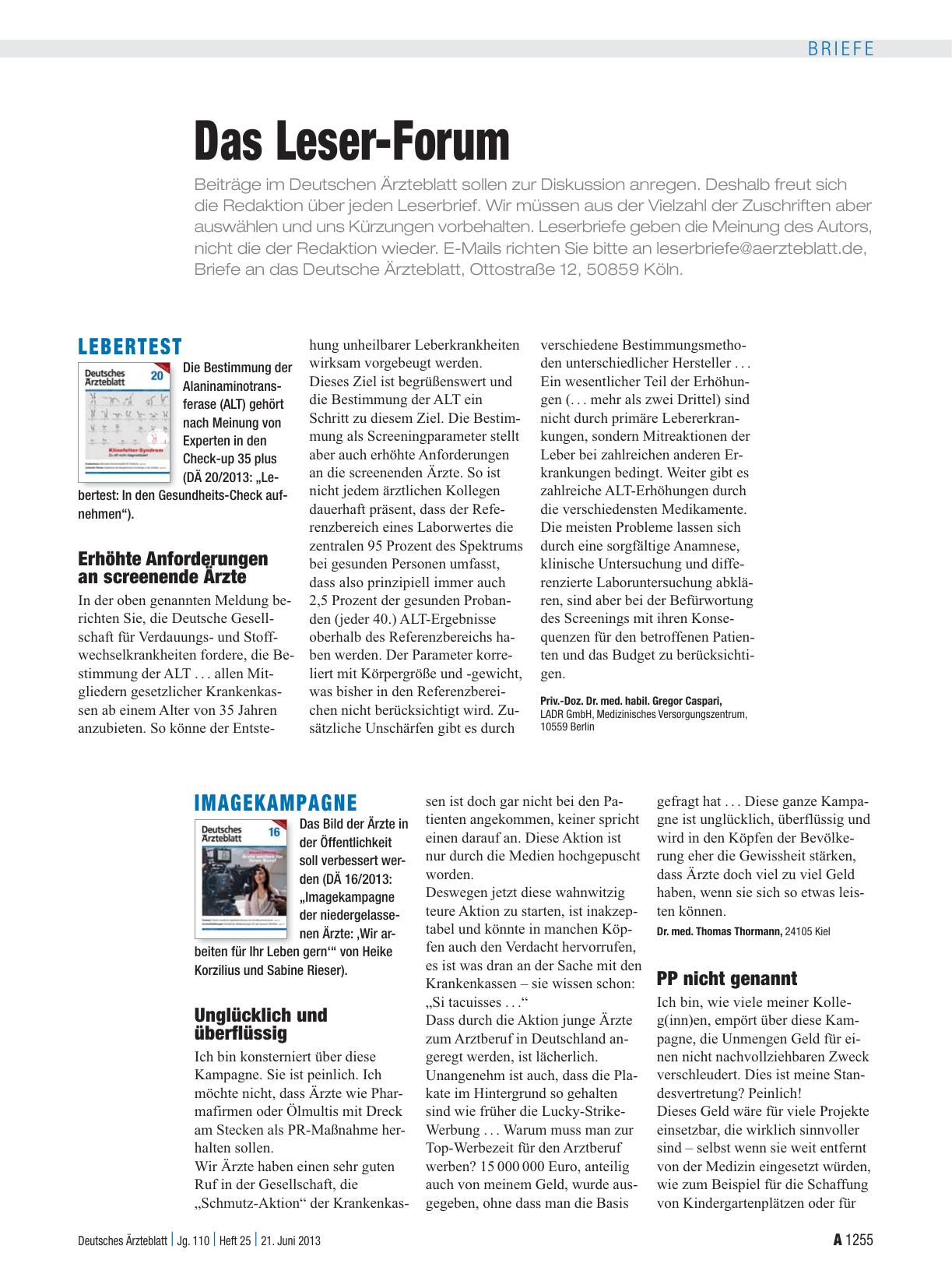 Vorschauseite 1: Imagekampagne: PP nicht genannt