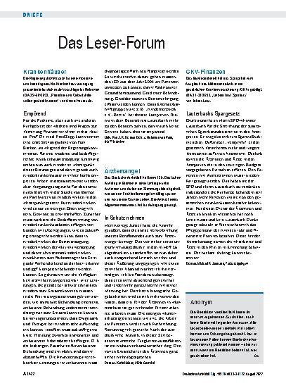 Vorschauseite 1: GKV-Finanzen: Lauterbachs Spargesetz