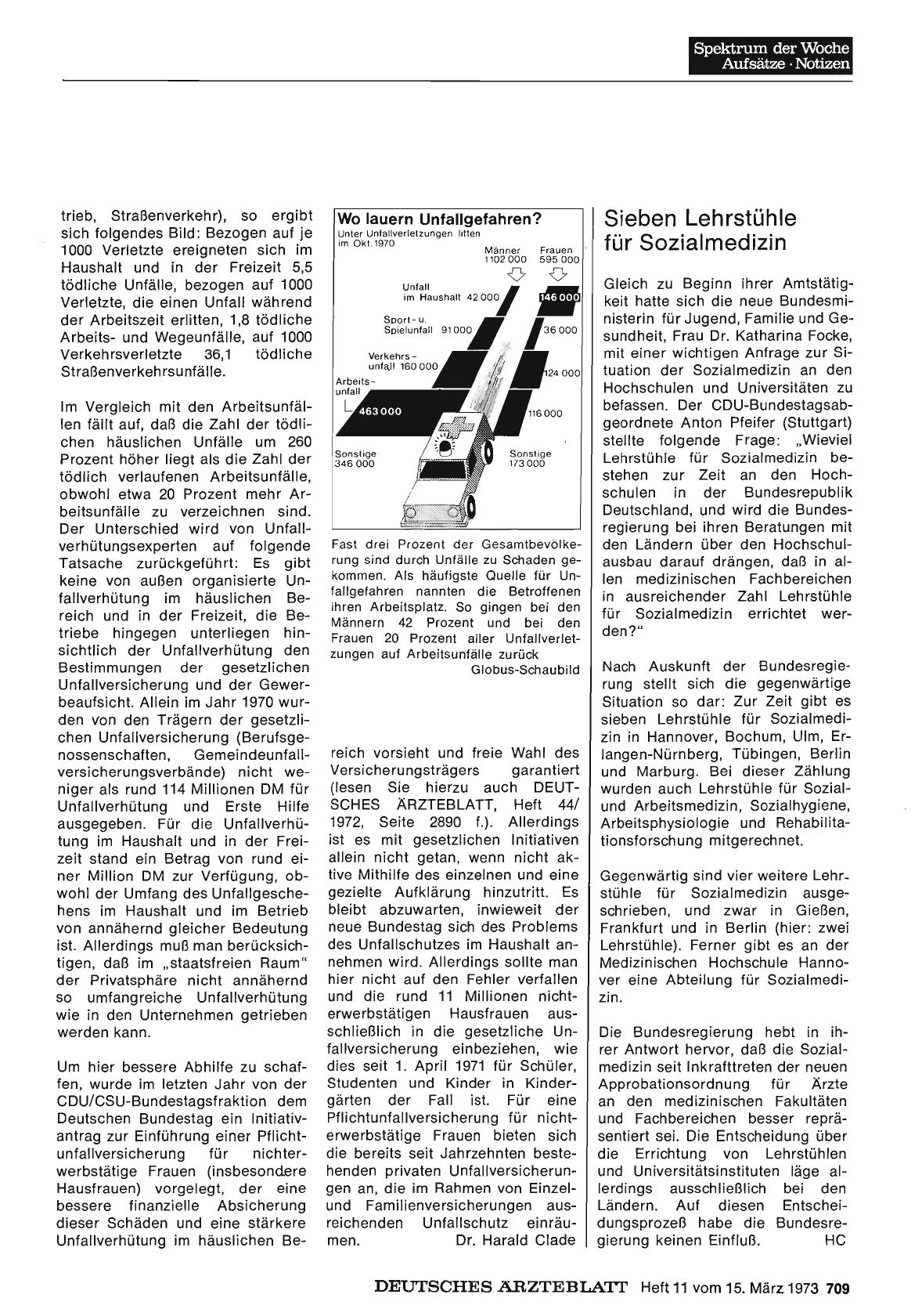 Vorschauseite 1: Sieben Lehrstühle für Sozialmedizin