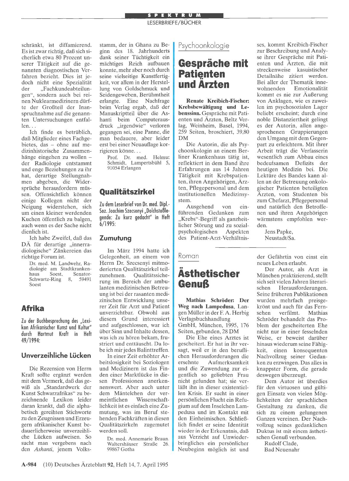 Vorschauseite 1: Qualitätszirkel: Zumutung
