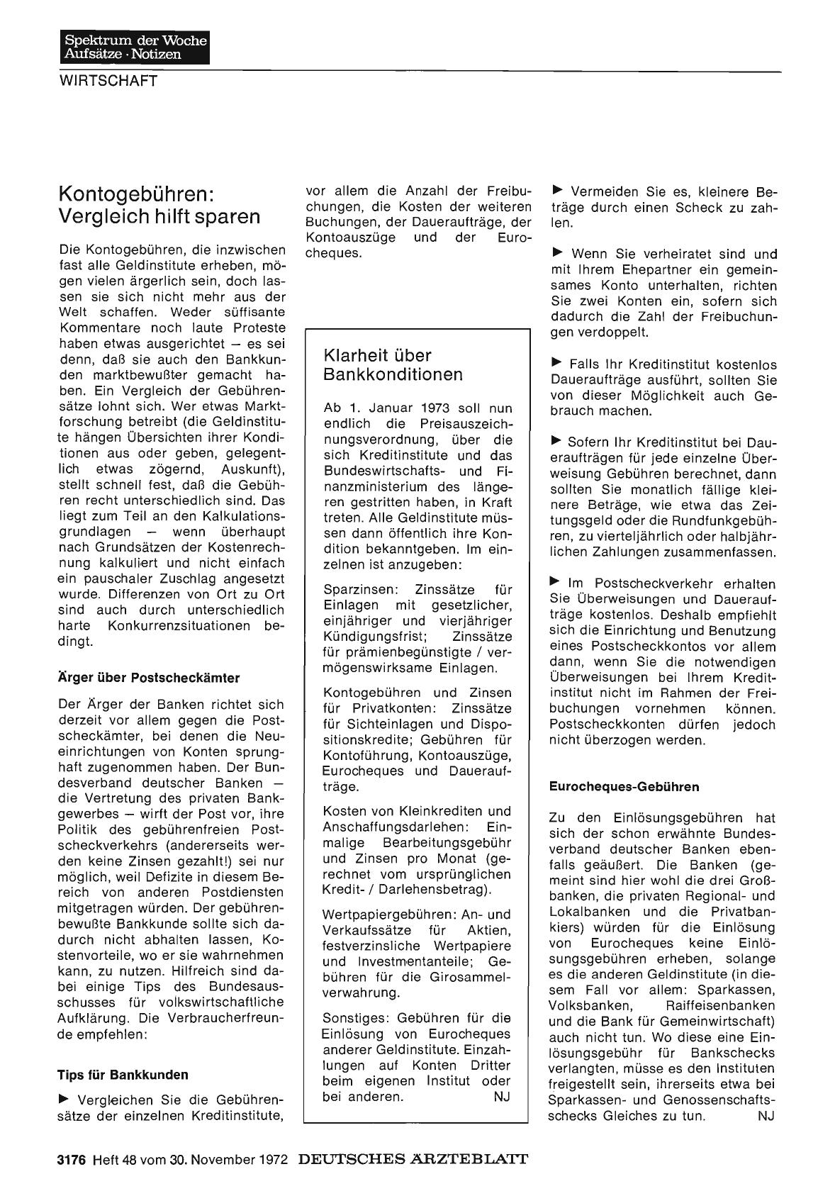 Vorschauseite 1: Kontogebühren: Vergleich hilft sparen