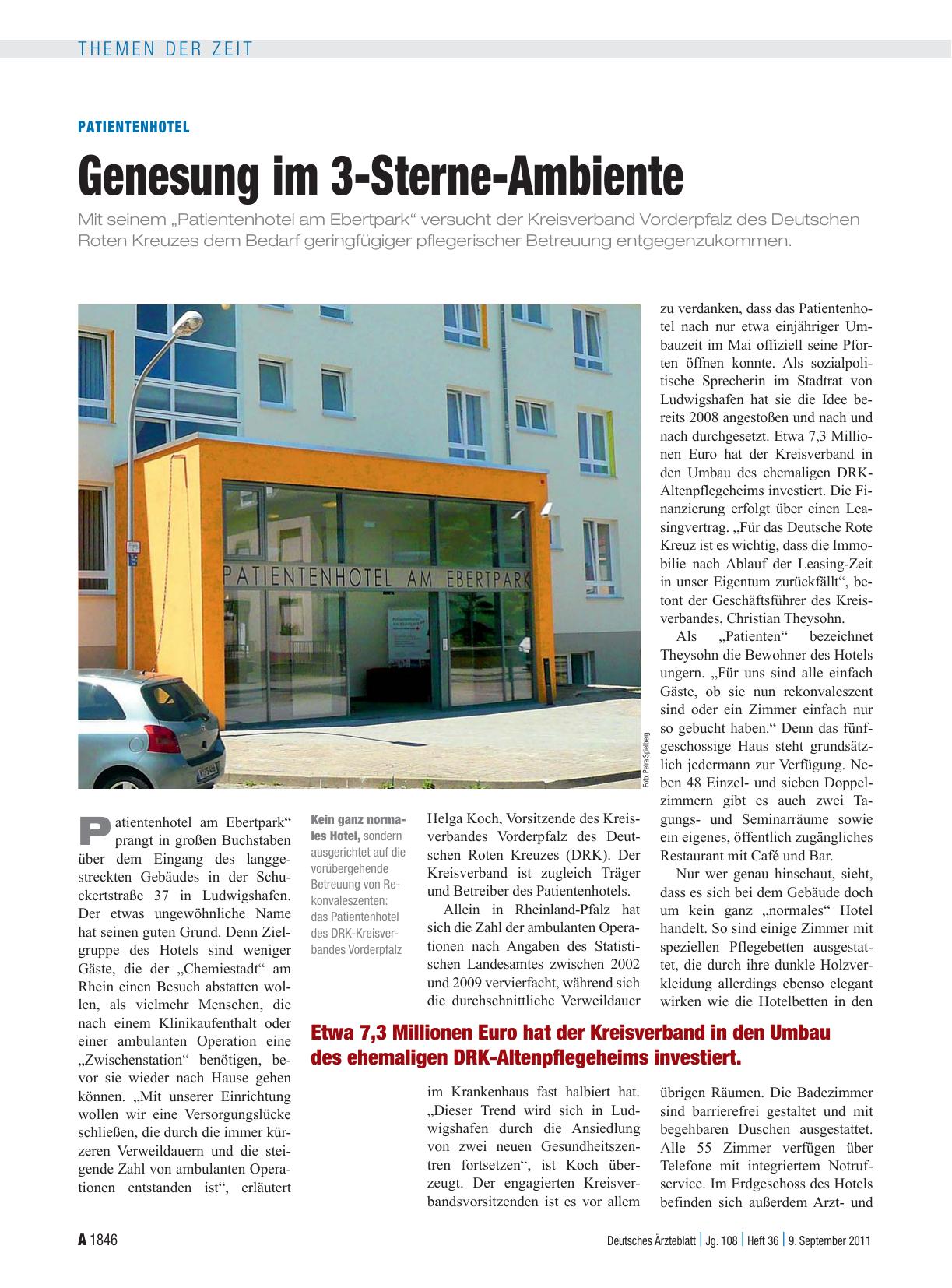 Vorschauseite 1: Patientenhotel: Genesung im 3-Sterne-Ambiente