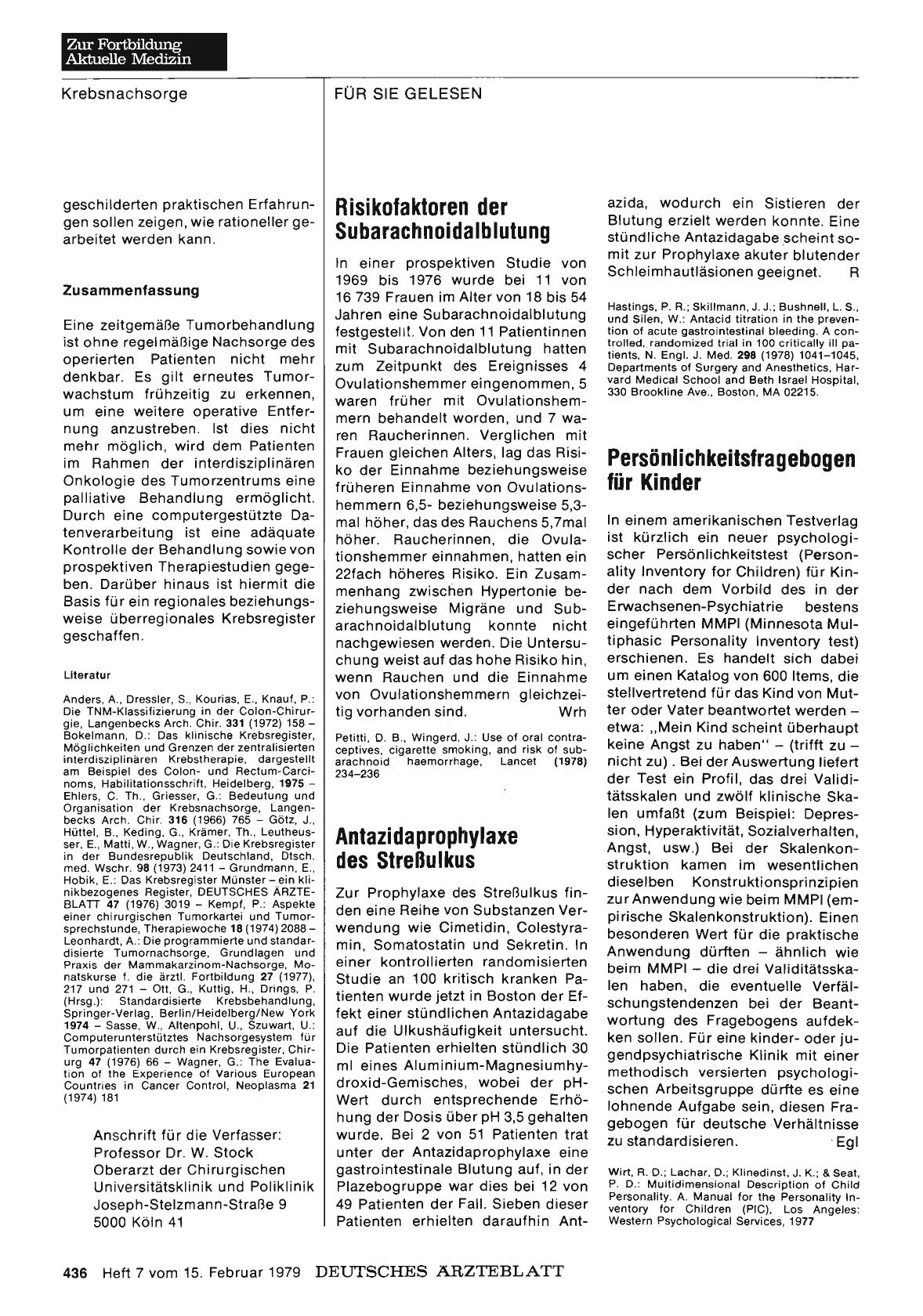 Vorschauseite 1: Risikofaktoren der Subarachnoidalblutung