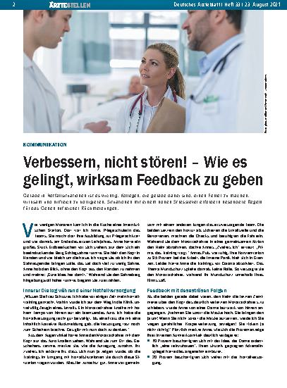Vorschauseite 1: Kommunikation: Verbessern, nicht stören! – Wie es gelingt, wirksam Feedback zu geben