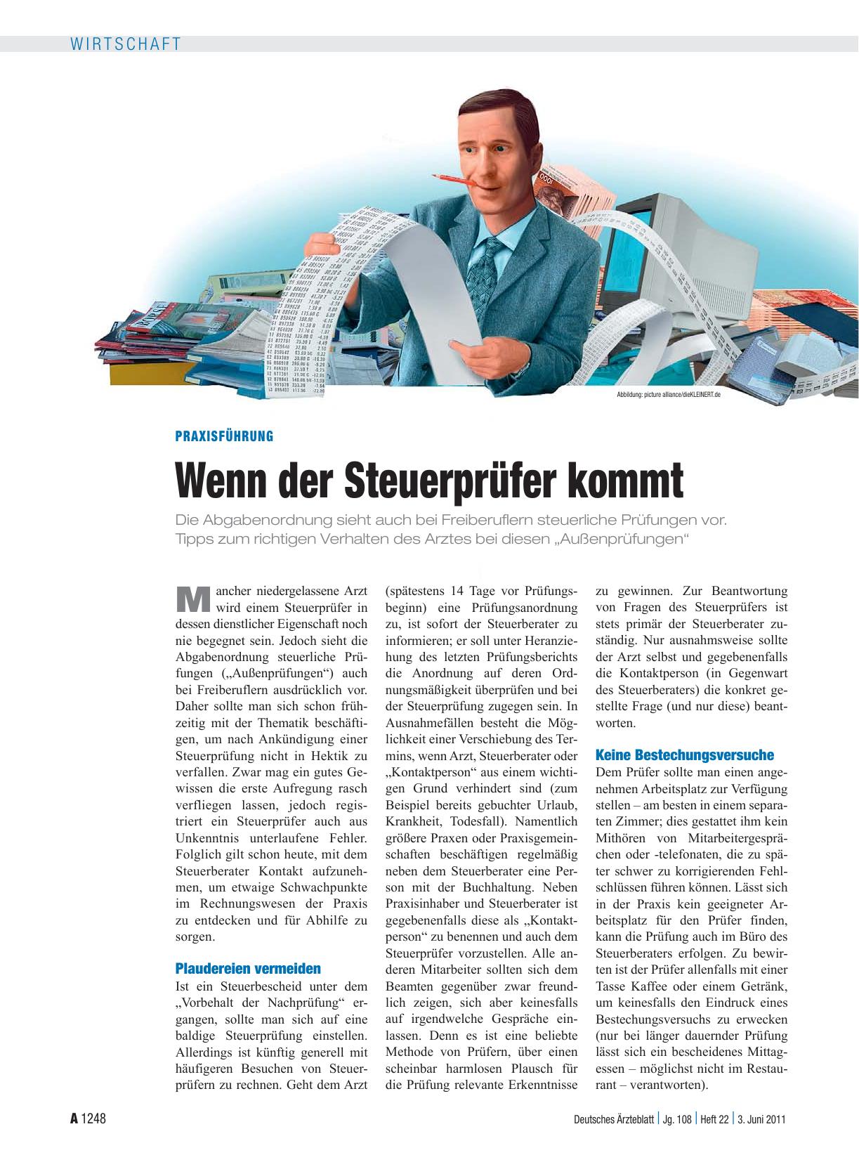 Vorschauseite 1: Praxisführung: Wenn der Steuerprüfer kommt