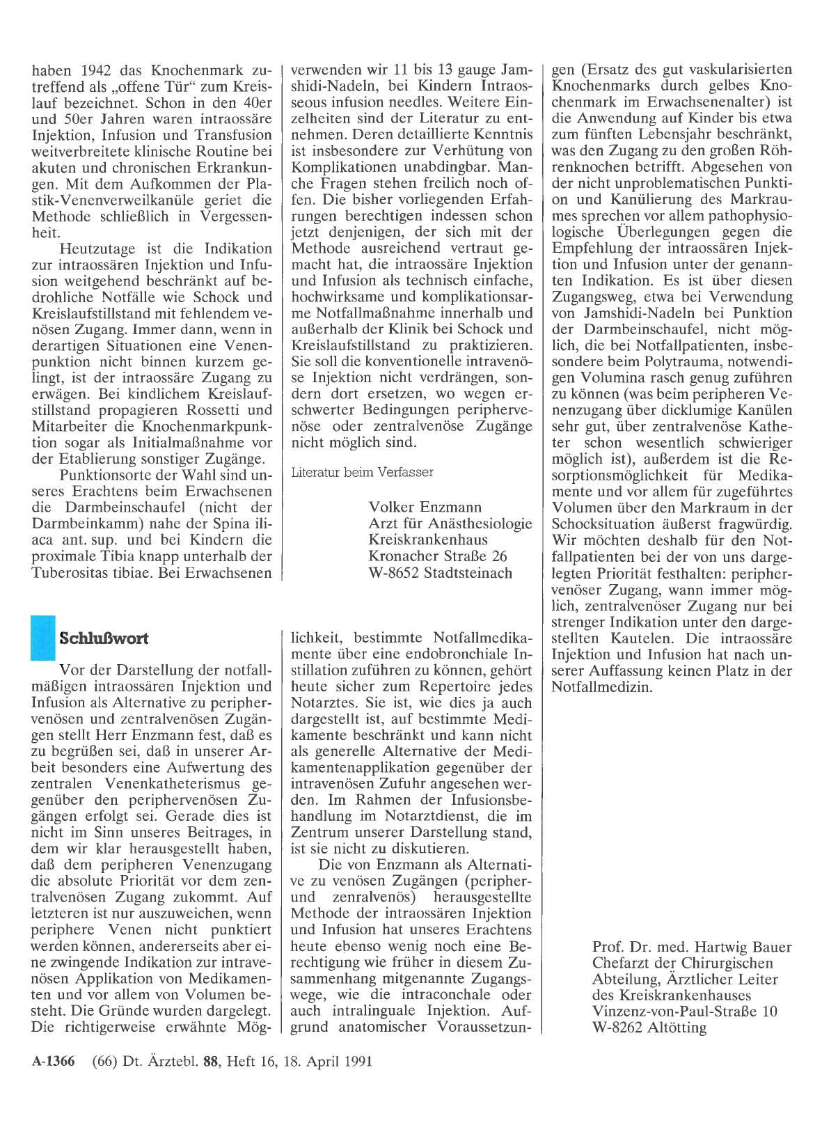 Vorschauseite 1: Der Venenzugang unter erschwerten Bedingungen: Schlußwort