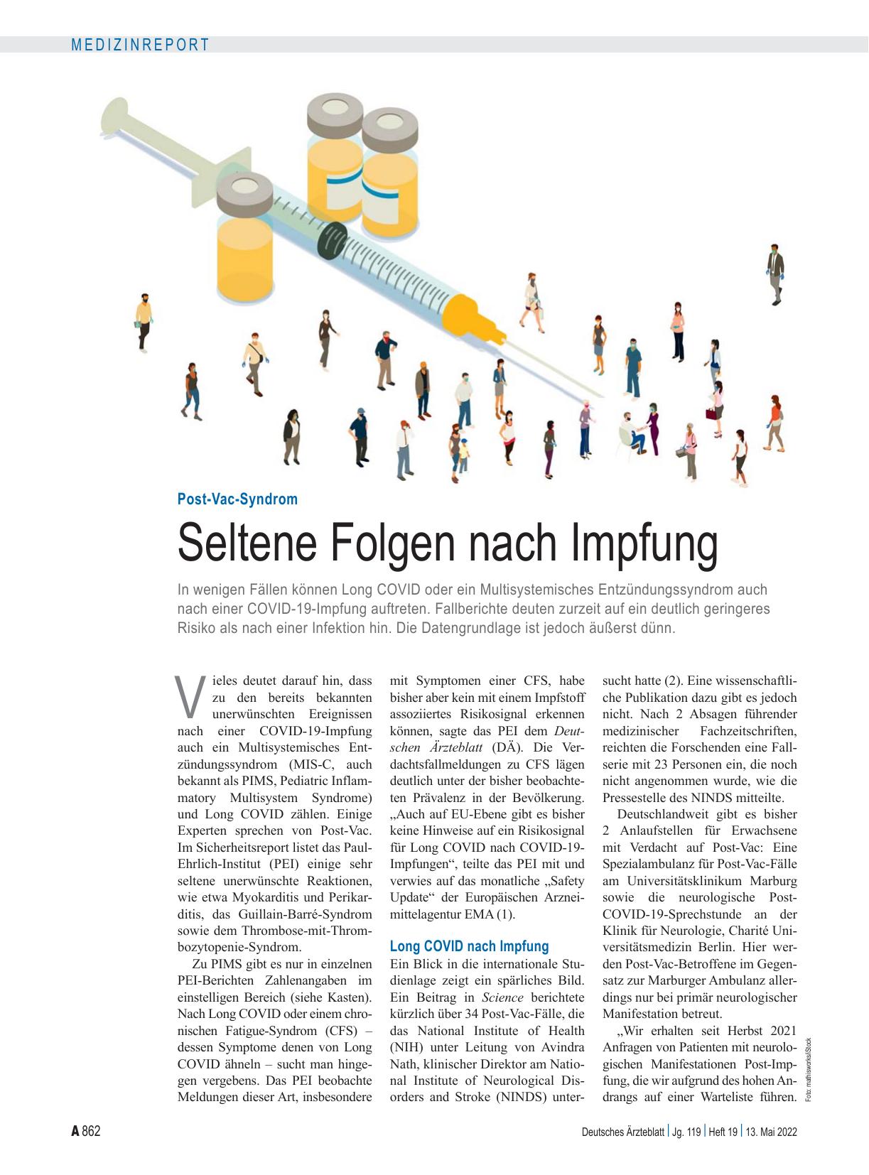 Vorschauseite 1: Post-Vac-Syndrom: Seltene Folgen nach Impfung