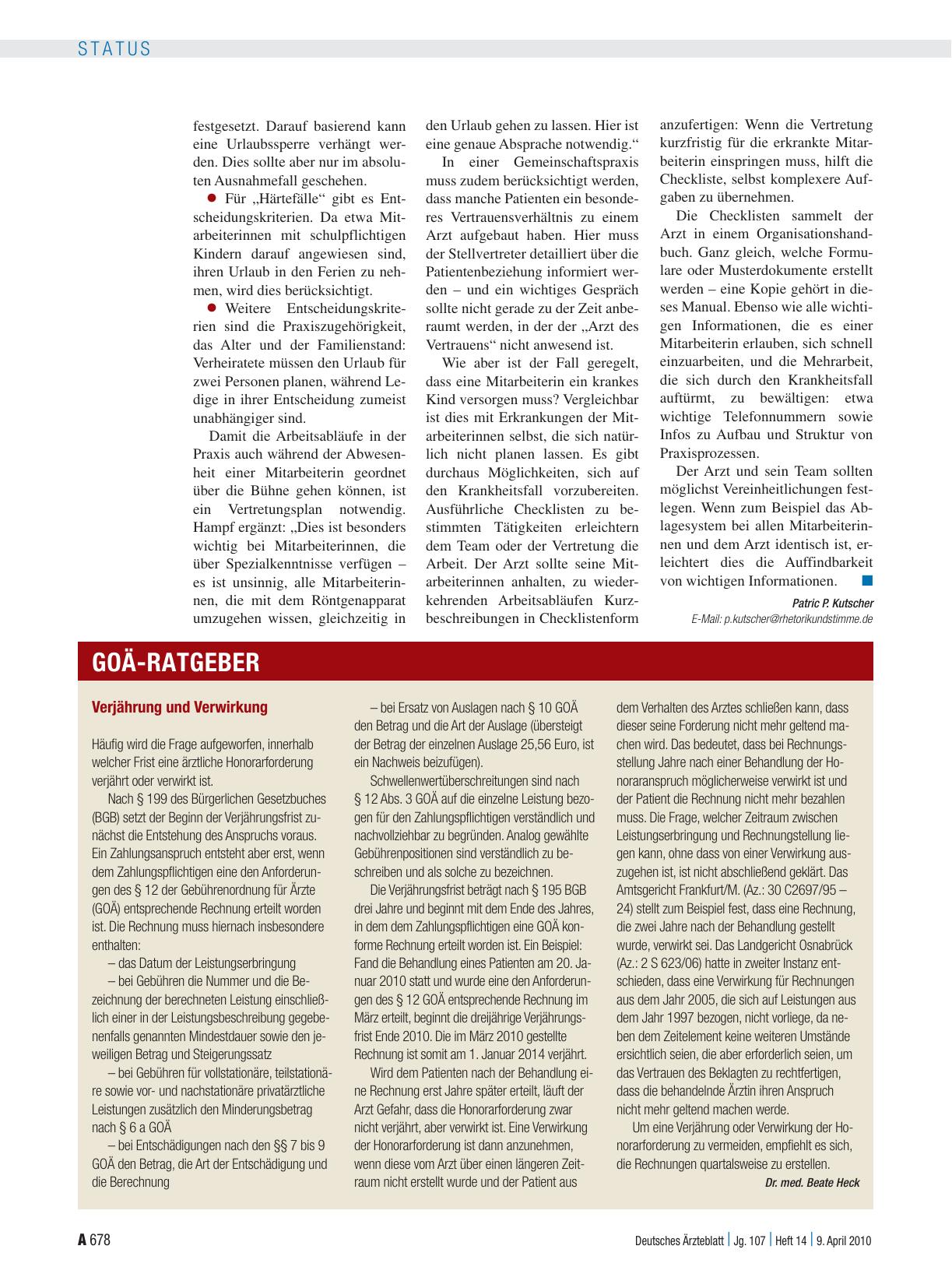 Vorschauseite 1: Verjährung und Verwirkung