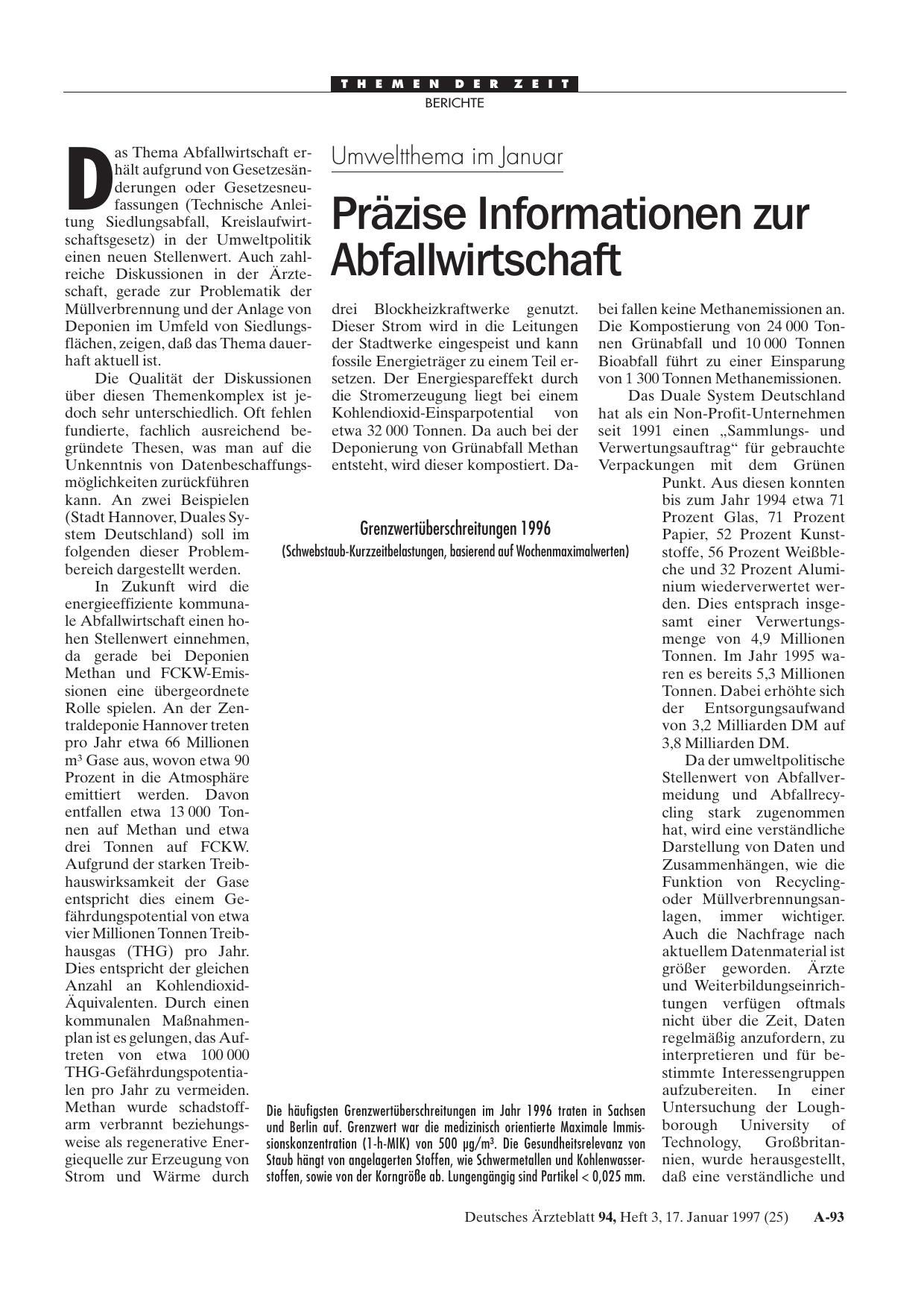 Vorschauseite 1: Umweltthema im Januar: Präzise Informationen zur Abfallwirtschaft