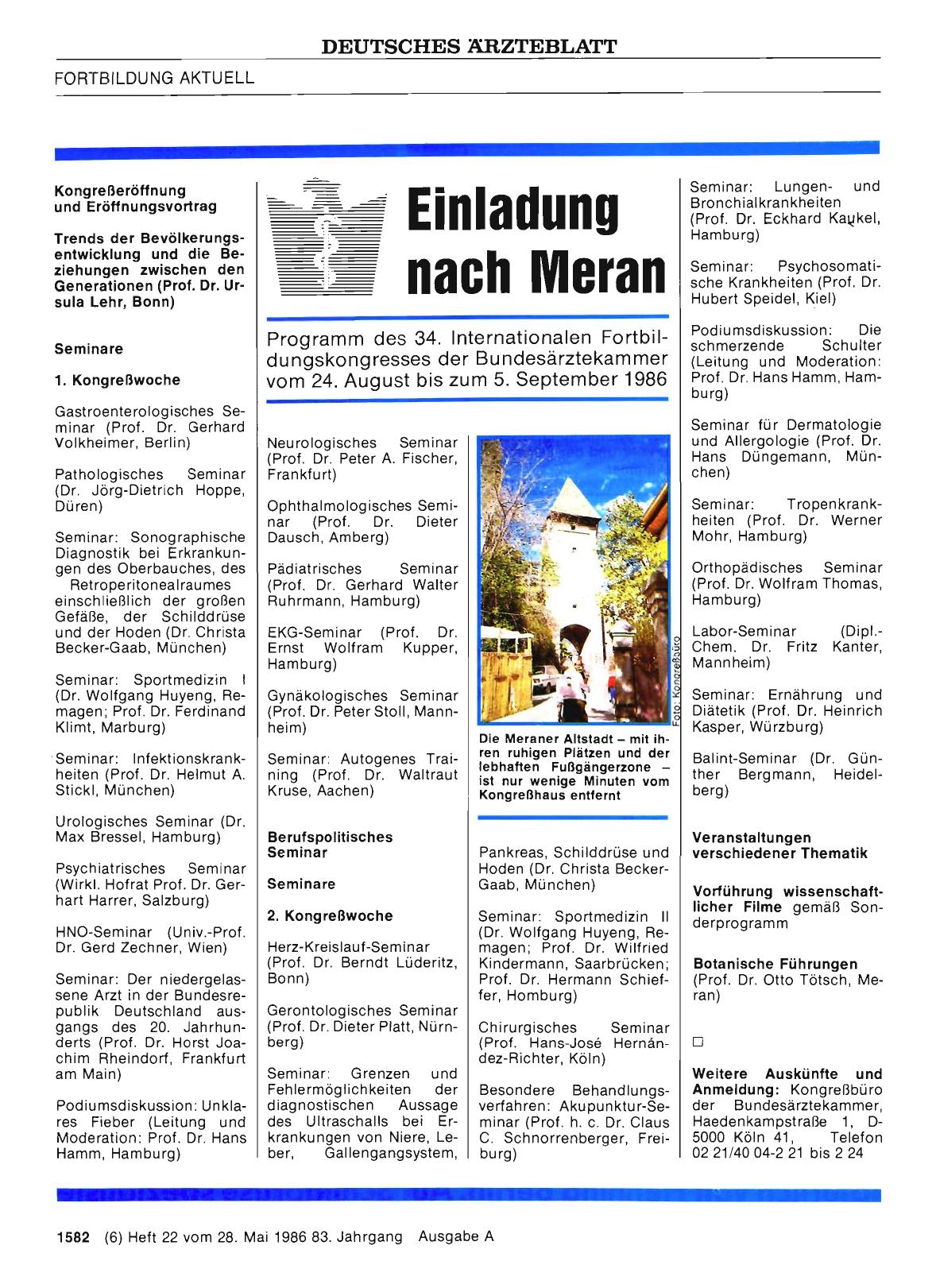 Vorschauseite 1: Einladung nach Meran