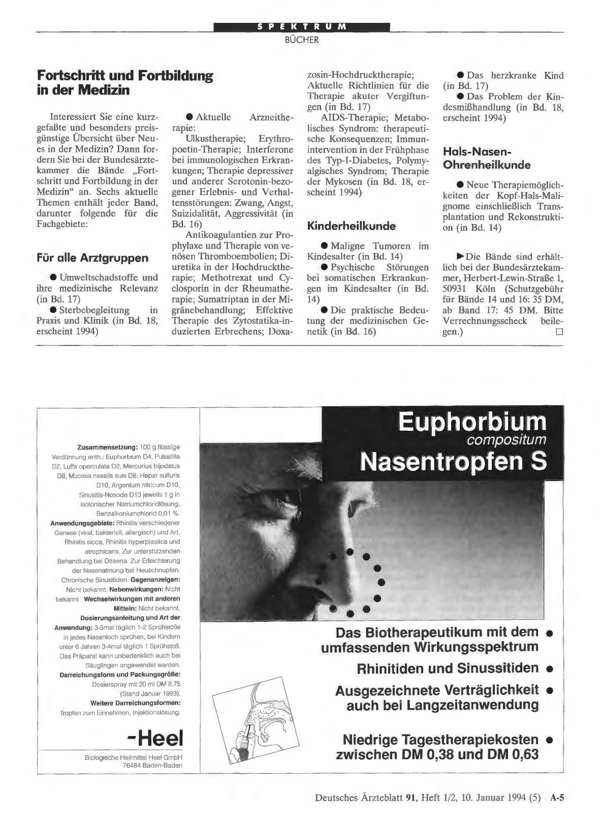 Vorschauseite 1: Fortschritt und Fortbildung in der Medizin