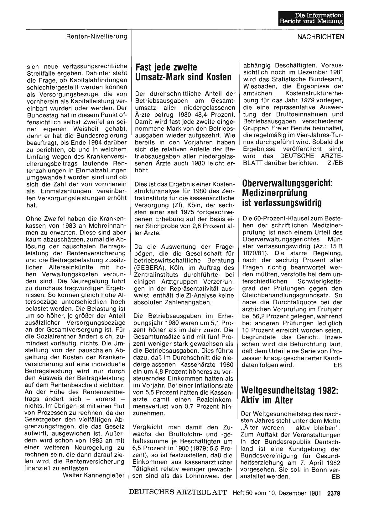 Vorschauseite 1: Fast jede zweite Umsatz-Mark sind Kosten