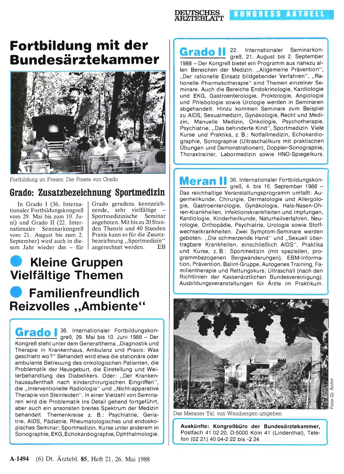Vorschauseite 1: Fortbildung mit der Bundesärztekammer