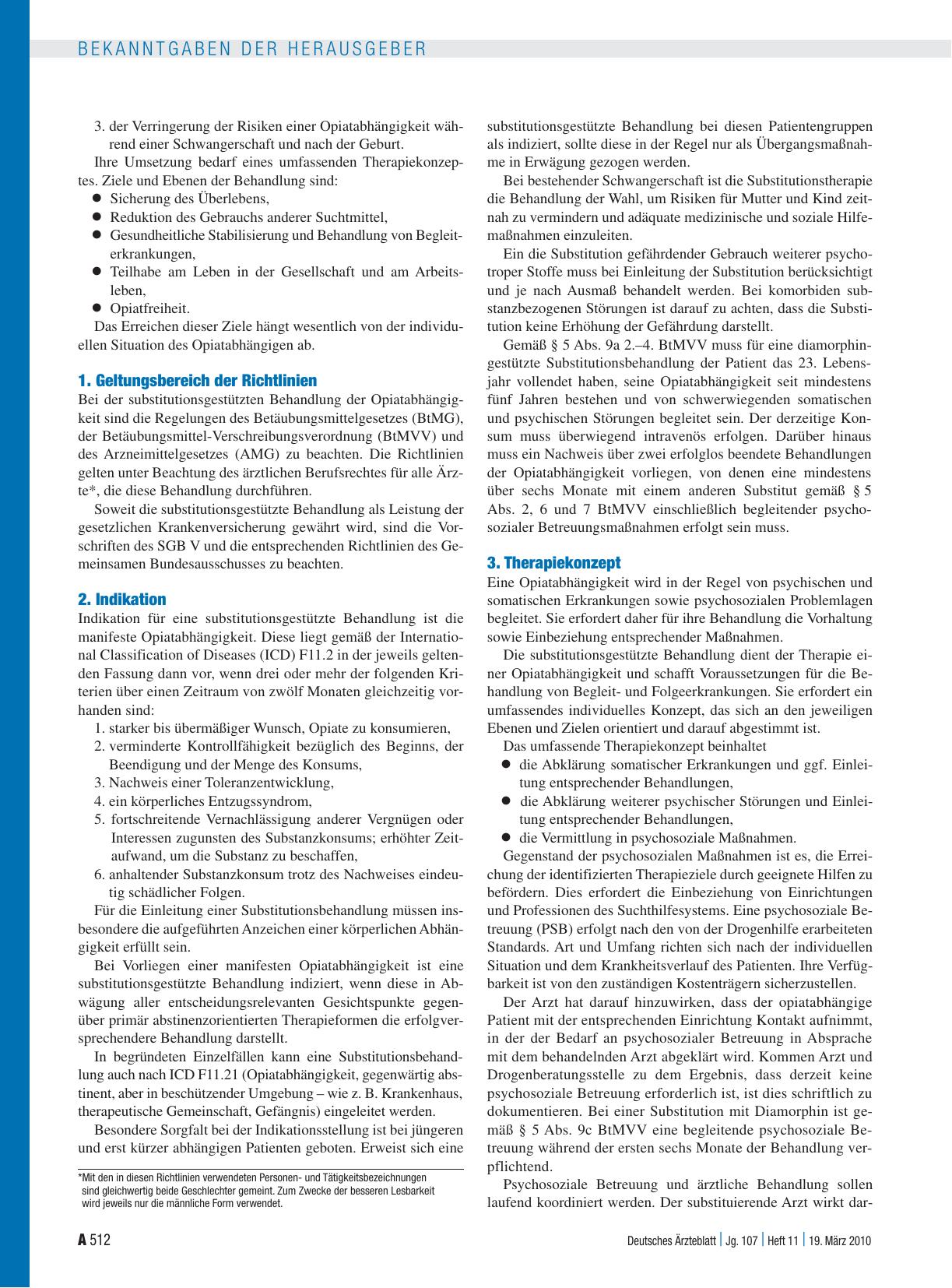 Vorschauseite 2: Mitteilungen: Hintergründe und Inhalte der Richtlinien-Novelle substitutionsgestützte Behandlung Opiatabhängiger