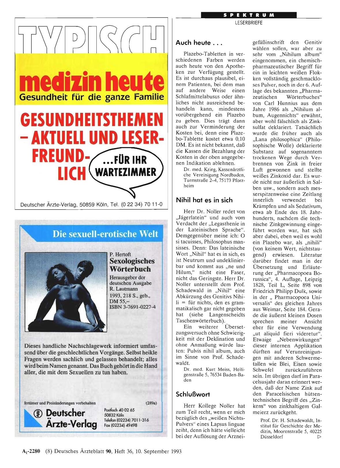 Vorschauseite 1: Plazebo: Schlußwort