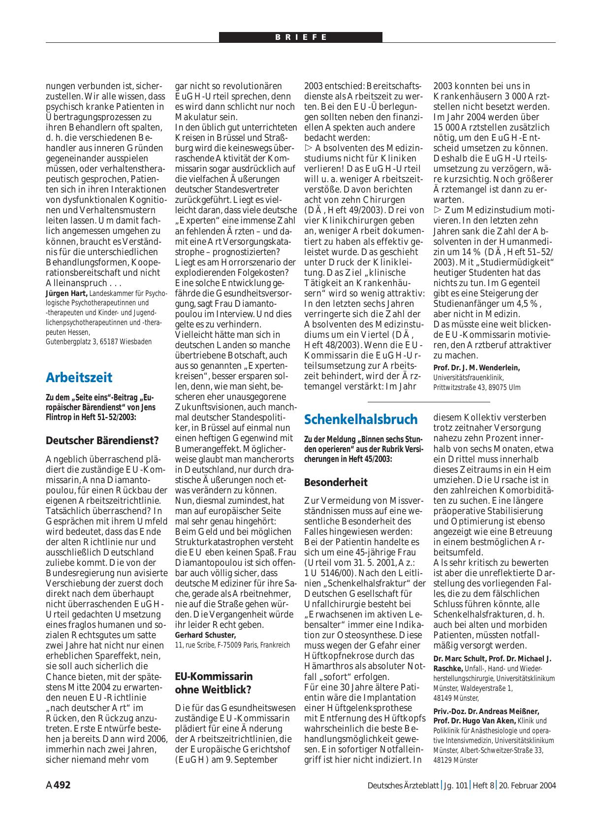 Vorschauseite 1: Arbeitszeit: EU-Kommissarin ohne Weitblick?