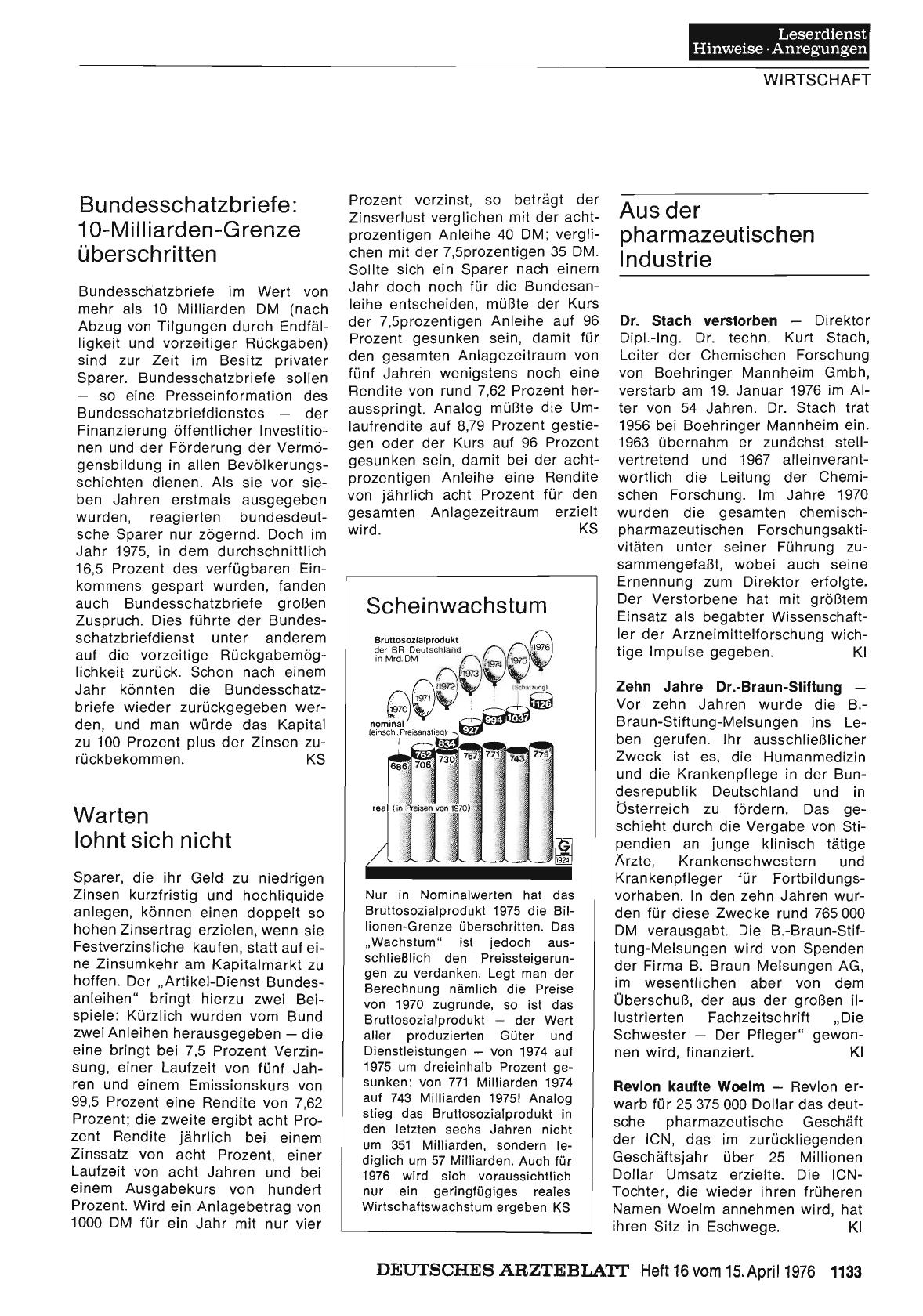 Vorschauseite 1: Zehn Jahre Dr. -Braun-Stiftung
