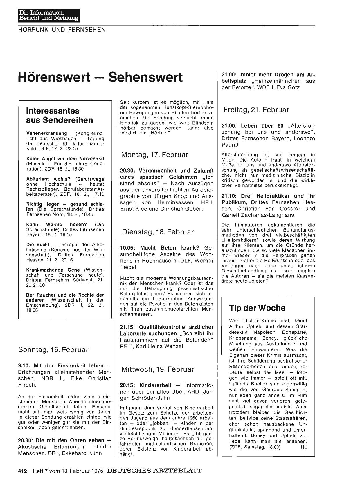 Vorschauseite 1: Hörenswert — Sehenswert