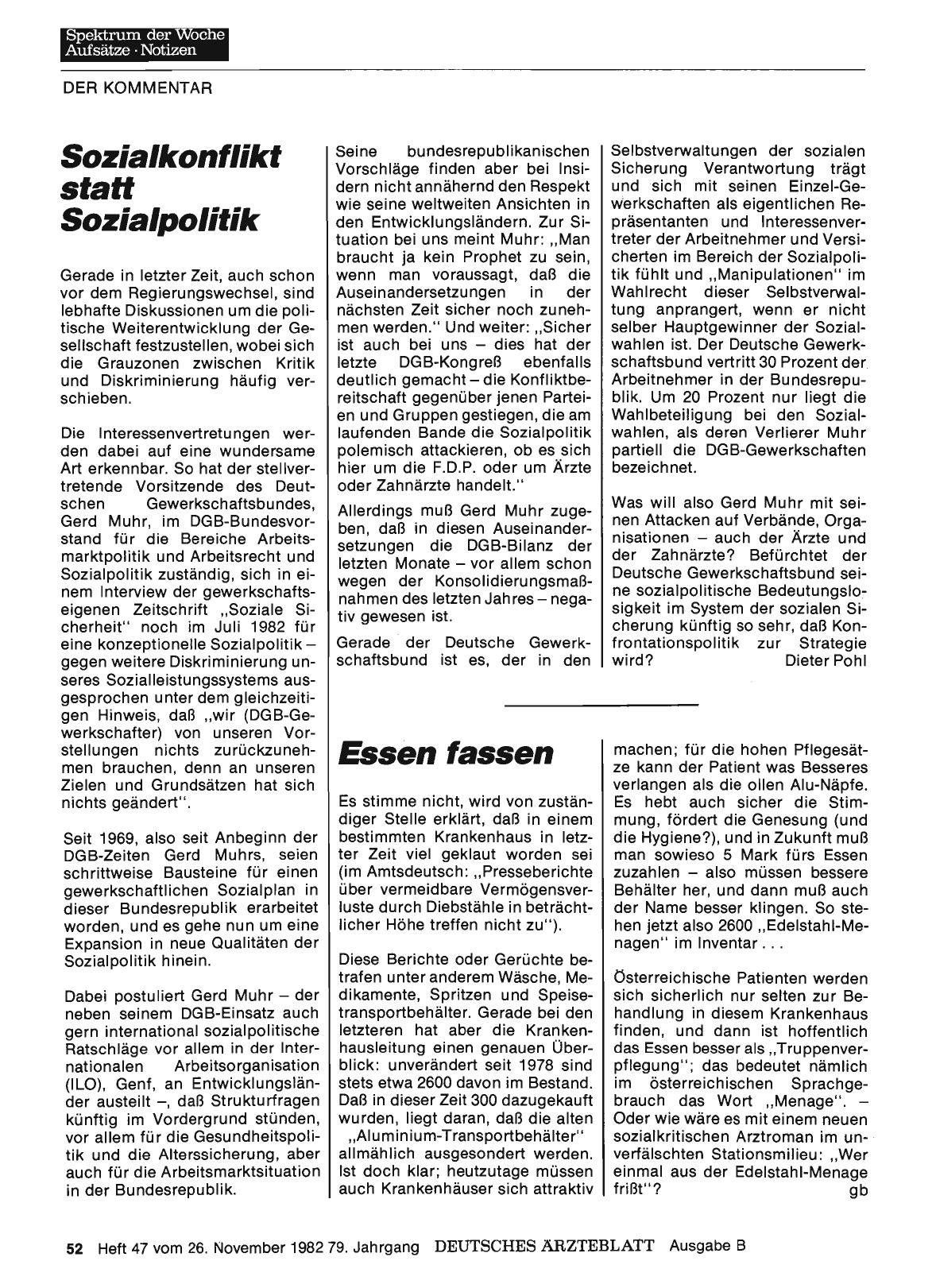 Vorschauseite 1: Sozialkonflikt statt Sozialpolitik