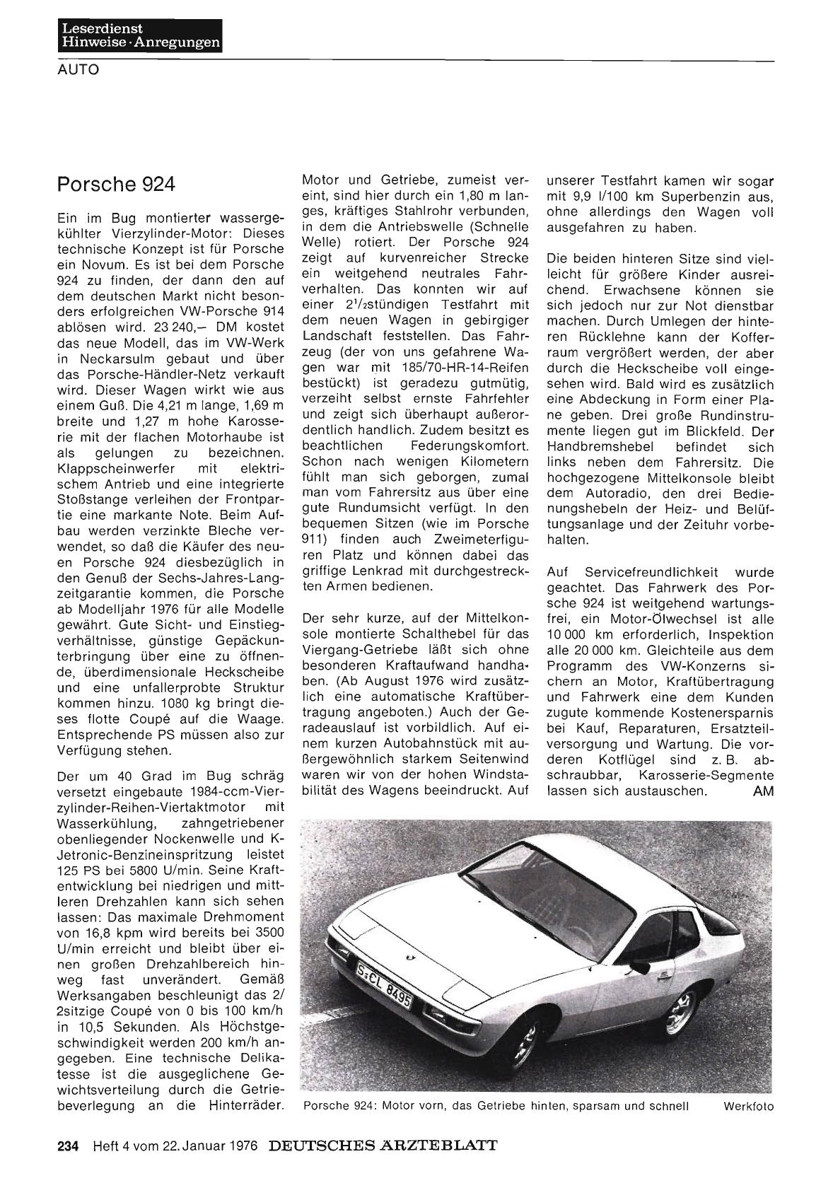 Vorschauseite 1: Porsche 924