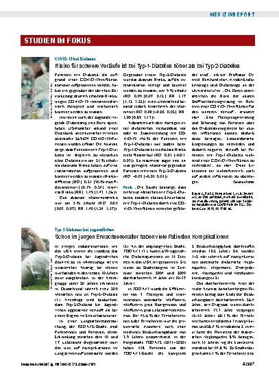 Vorschauseite 1: Typ-2-Diabetes bei Jugendlichen: Schon im jungen Erwachsenenalter haben viele Patienten Komplikationen