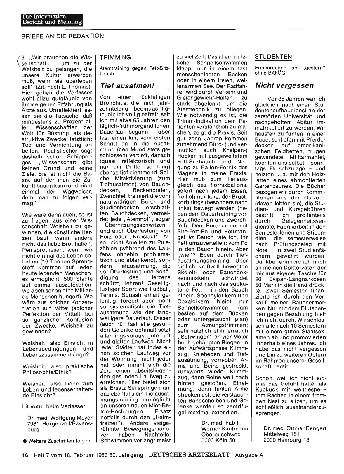 Vorschauseite 1: STUDENTEN: Nicht vergessen
