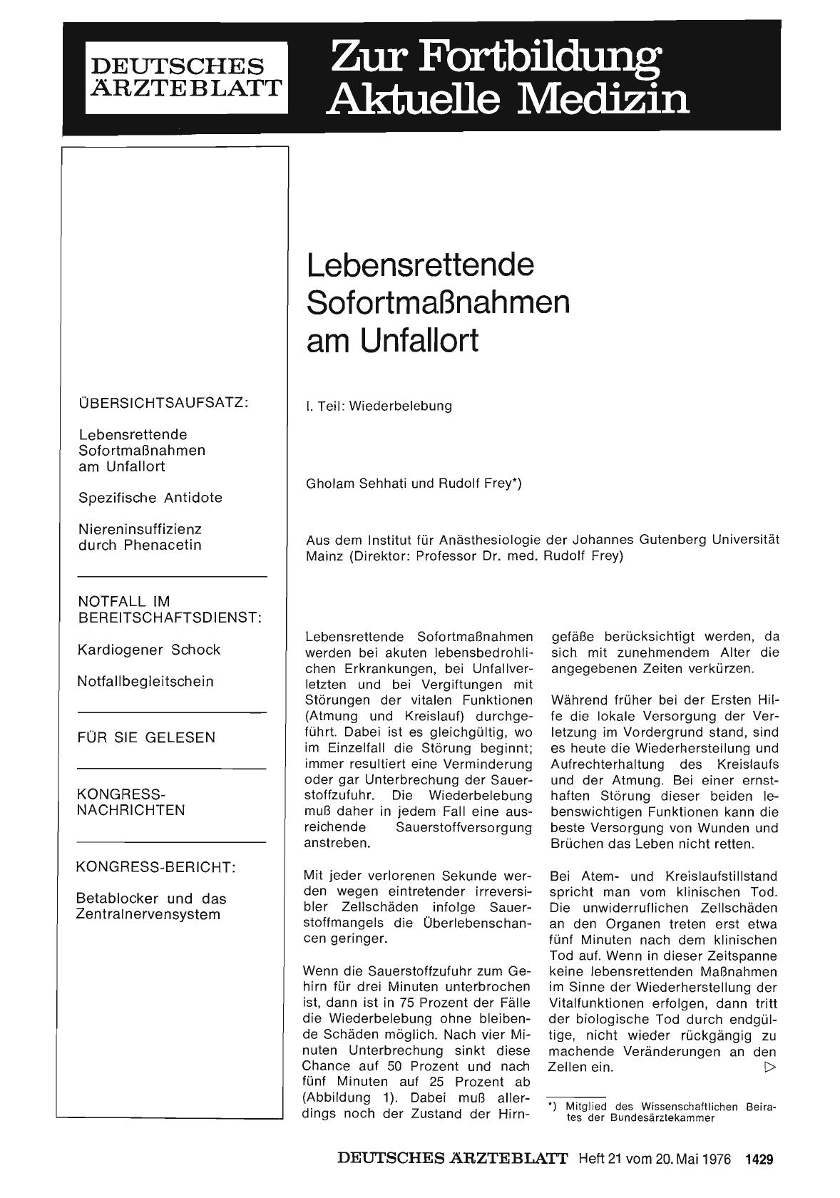 Vorschauseite 1: Lebensrettende Sofortmaßnahmen am Unfallort (Teil 1)