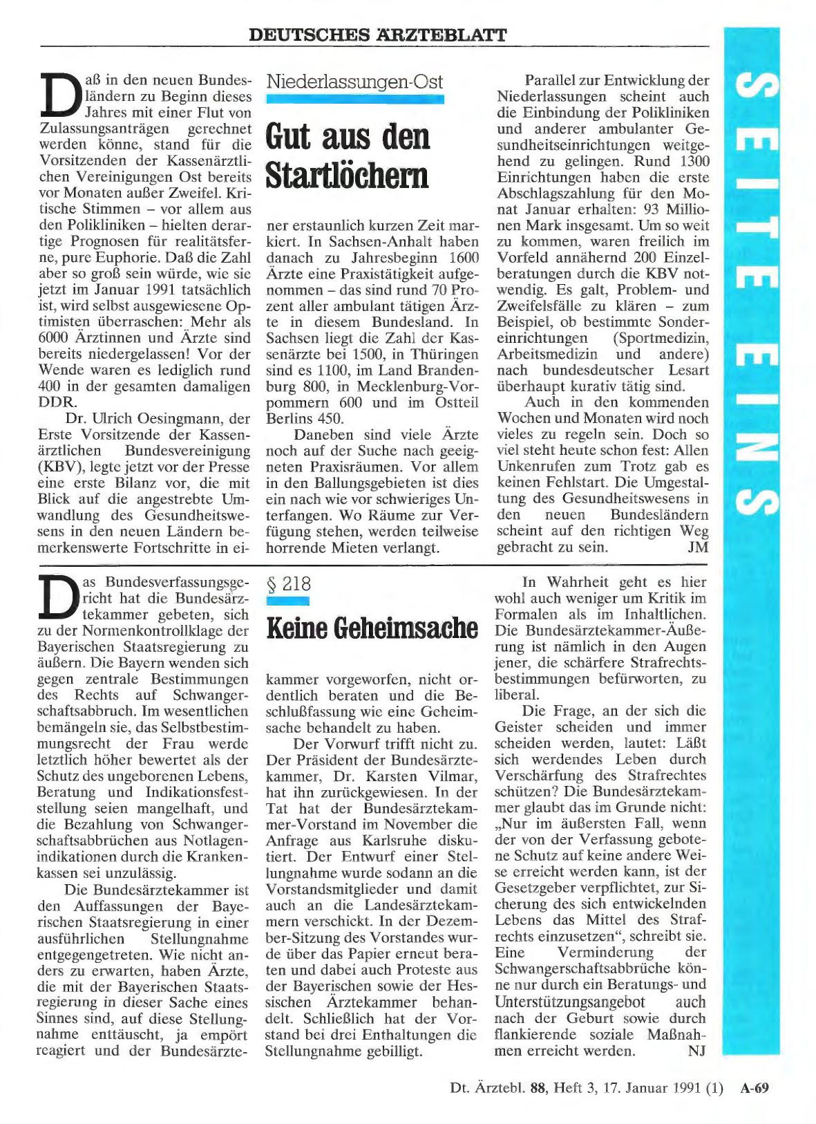 Vorschauseite 1: § 218: Keine Geheimsache