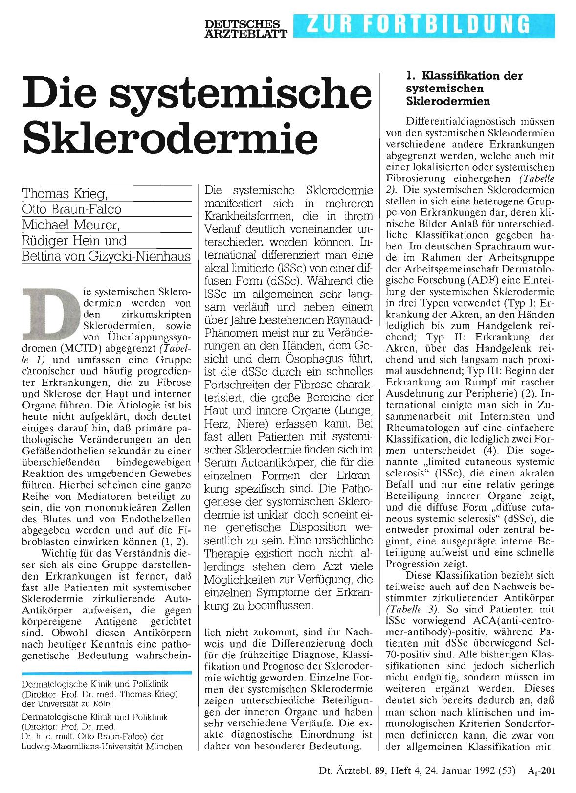 Vorschauseite 1: Die systemische Sklerodermie