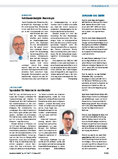 Vorschauseite 1: Jan Stallkamp: Spezialist für Roboter in der Medizin