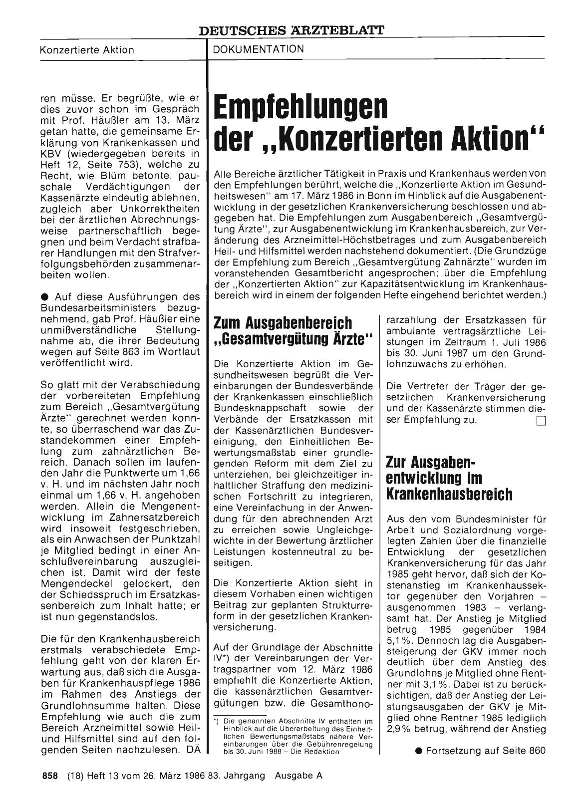 Vorschauseite 1: Empfehlungen der „Konzertierten Aktion“