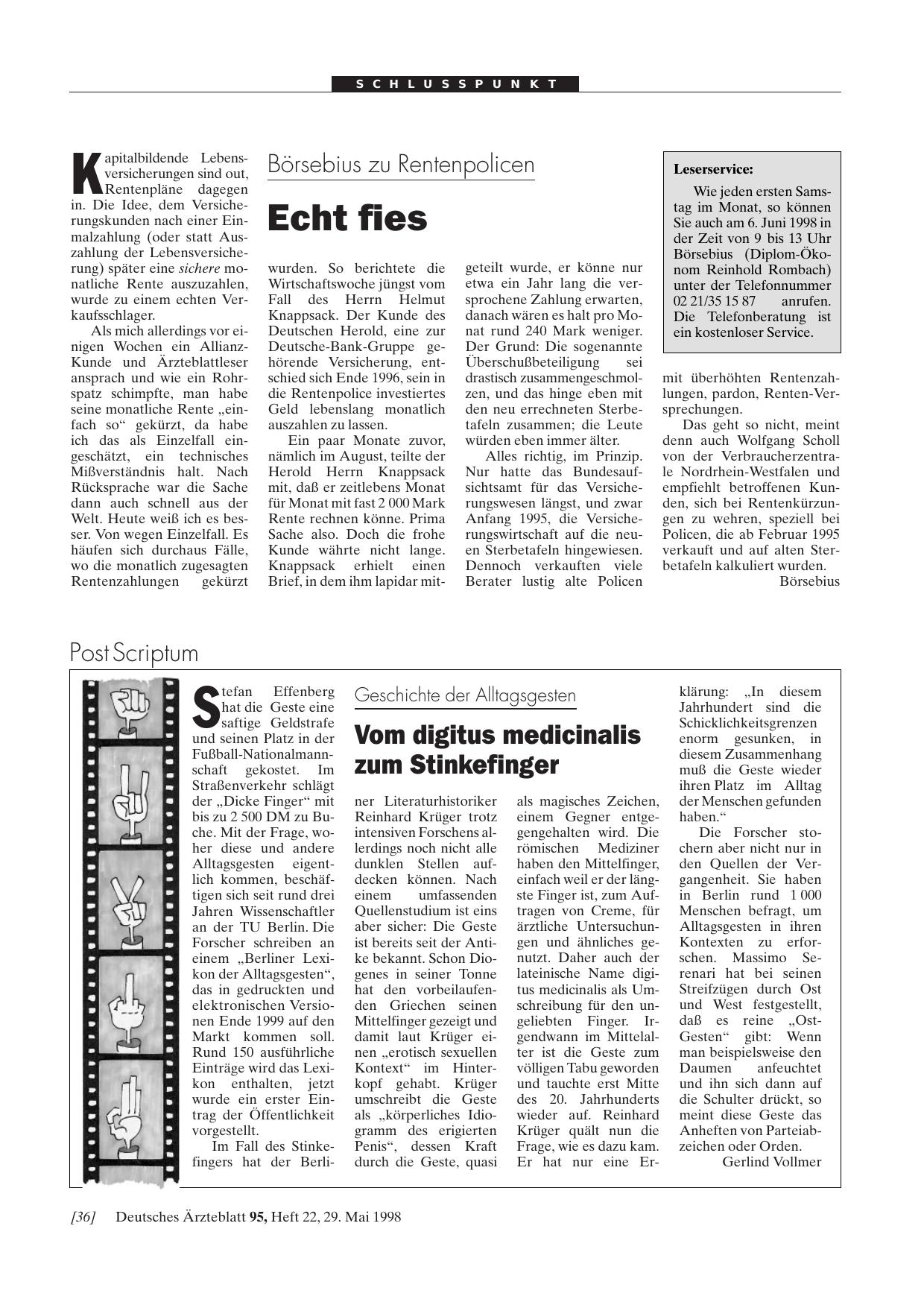 Vorschauseite 1: Leserservice