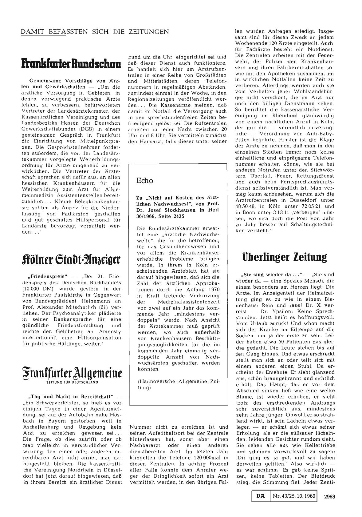 Vorschauseite 1: „Friedenspreis"