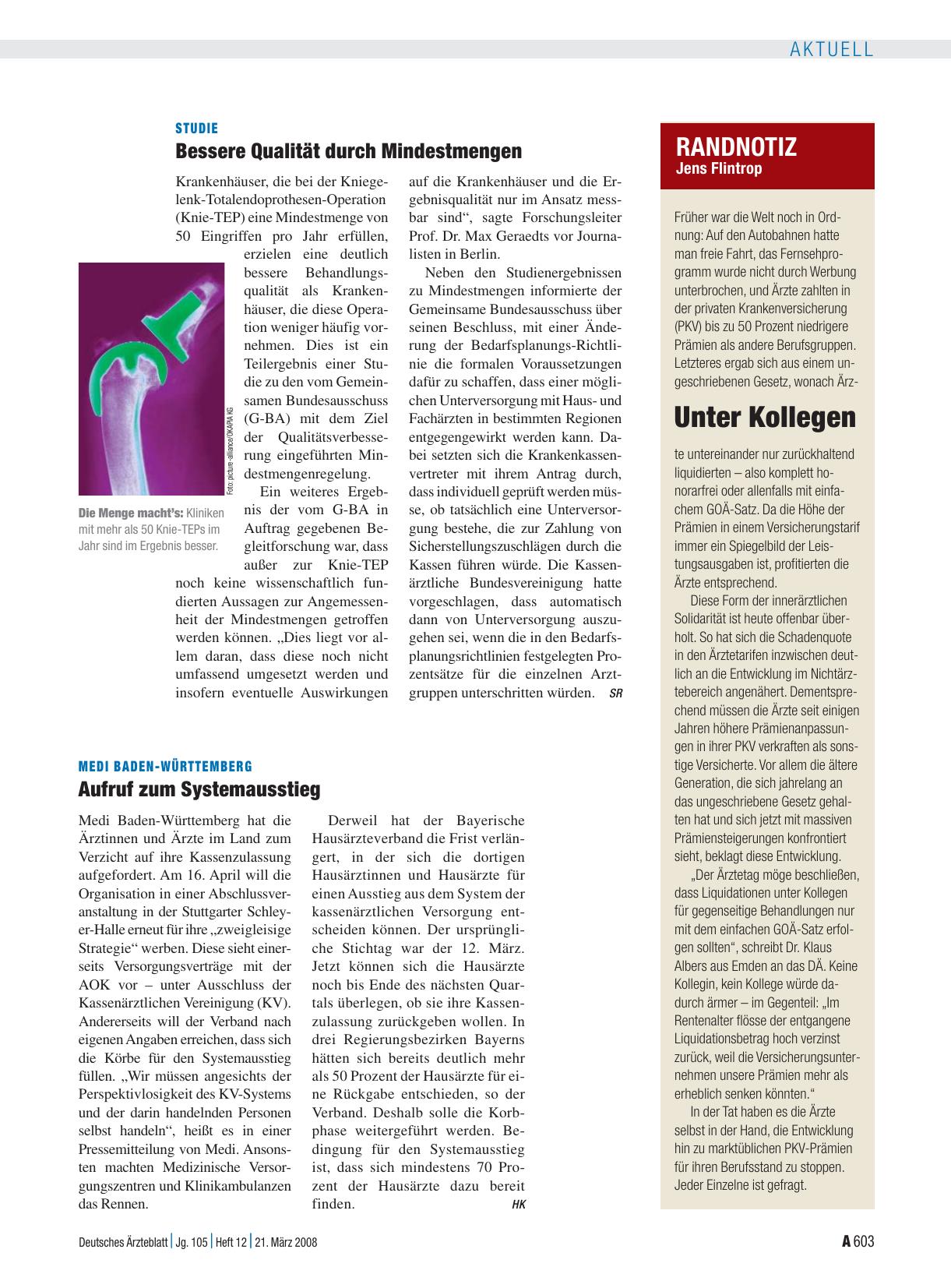 Vorschauseite 1: Medi Baden-Württemberg: Aufruf zum Systemausstieg