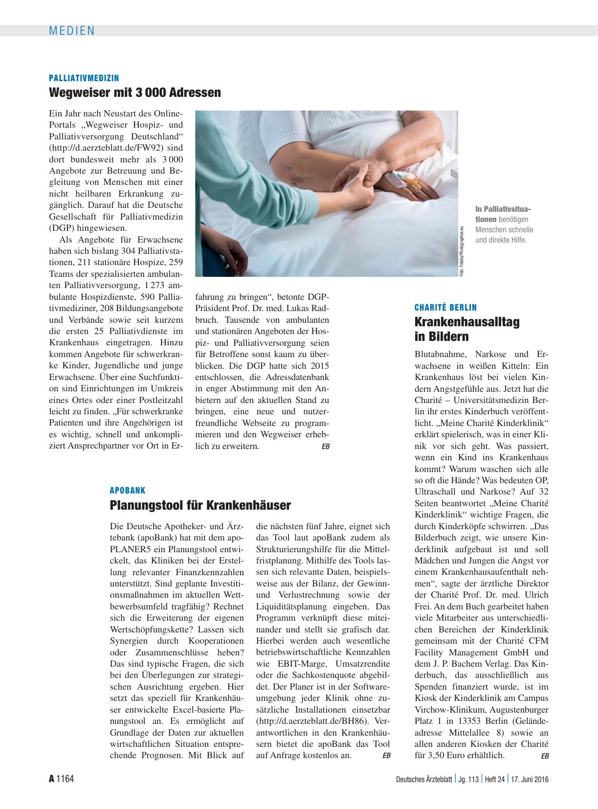 Vorschauseite 1: Palliativmedizin: Wegweiser mit 3 000 Adressen