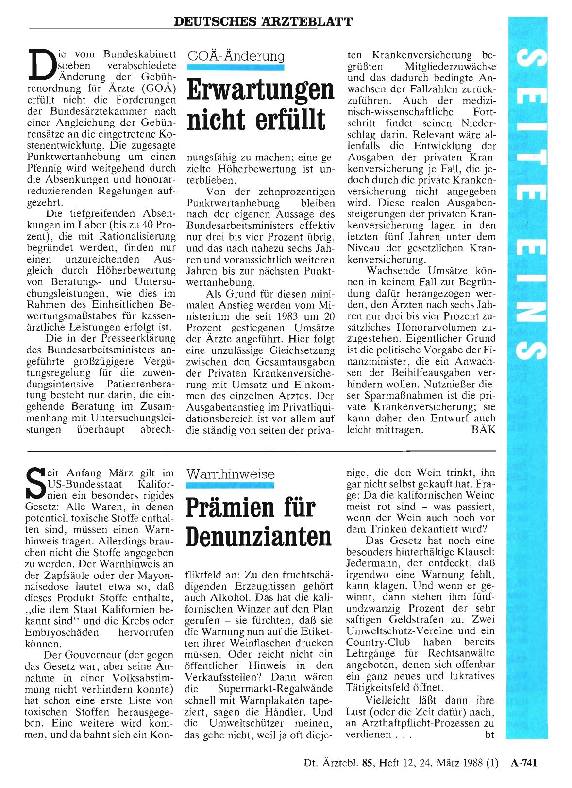 Vorschauseite 1: GOÄ-Änderung: Erwartungen nicht erfüllt