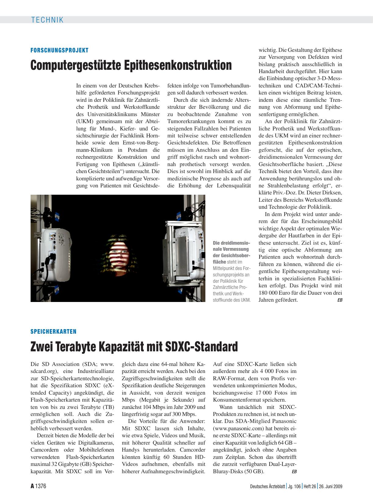 Vorschauseite 1: Forschungsprojekt: Computergestützte Epithesenkonstruktion