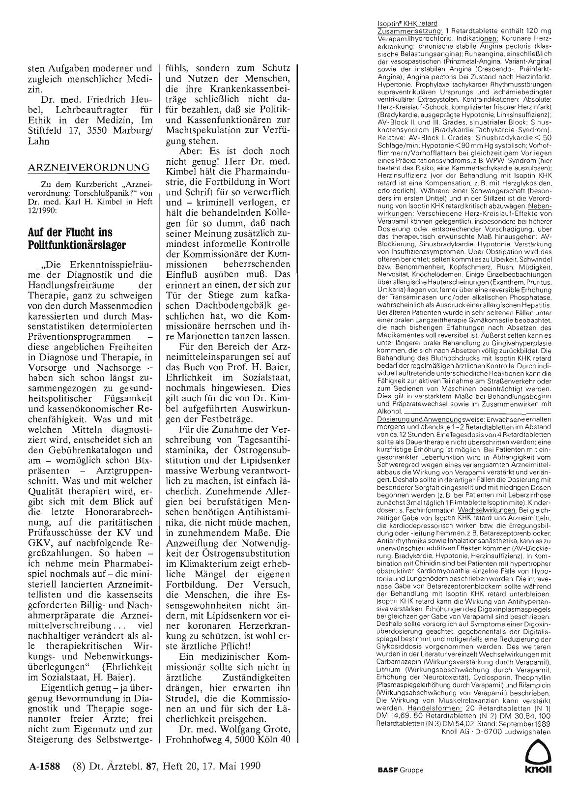 Vorschauseite 1: ARZNEIVERORDNUNG: Auf der Flucht ins Pelltfunktionärslager