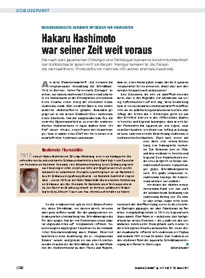 Vorschauseite 1: Medizingeschichte: Berühmte Entdecker von Krankheiten – Hakaru Hashimoto war seiner Zeit weit voraus