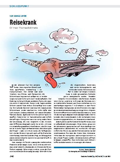 Vorschauseite 1: Von schräg unten: Reisekrank