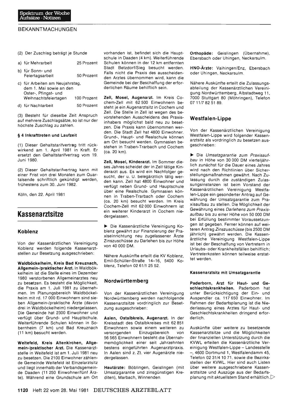 Vorschauseite 1: Kassenarztsitze