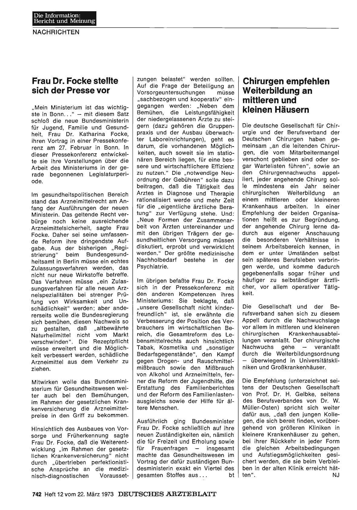 Vorschauseite 1: Chirurgen empfehlen Weiterbildung an mittleren und kleinen Häusern