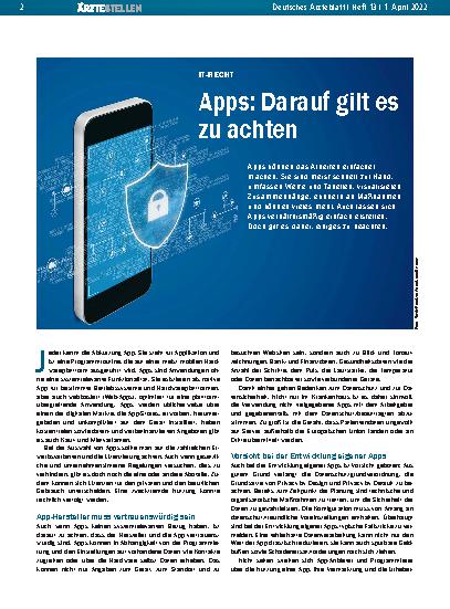 Vorschauseite 1: IT-Recht: Apps – Darauf gilt es zu achten