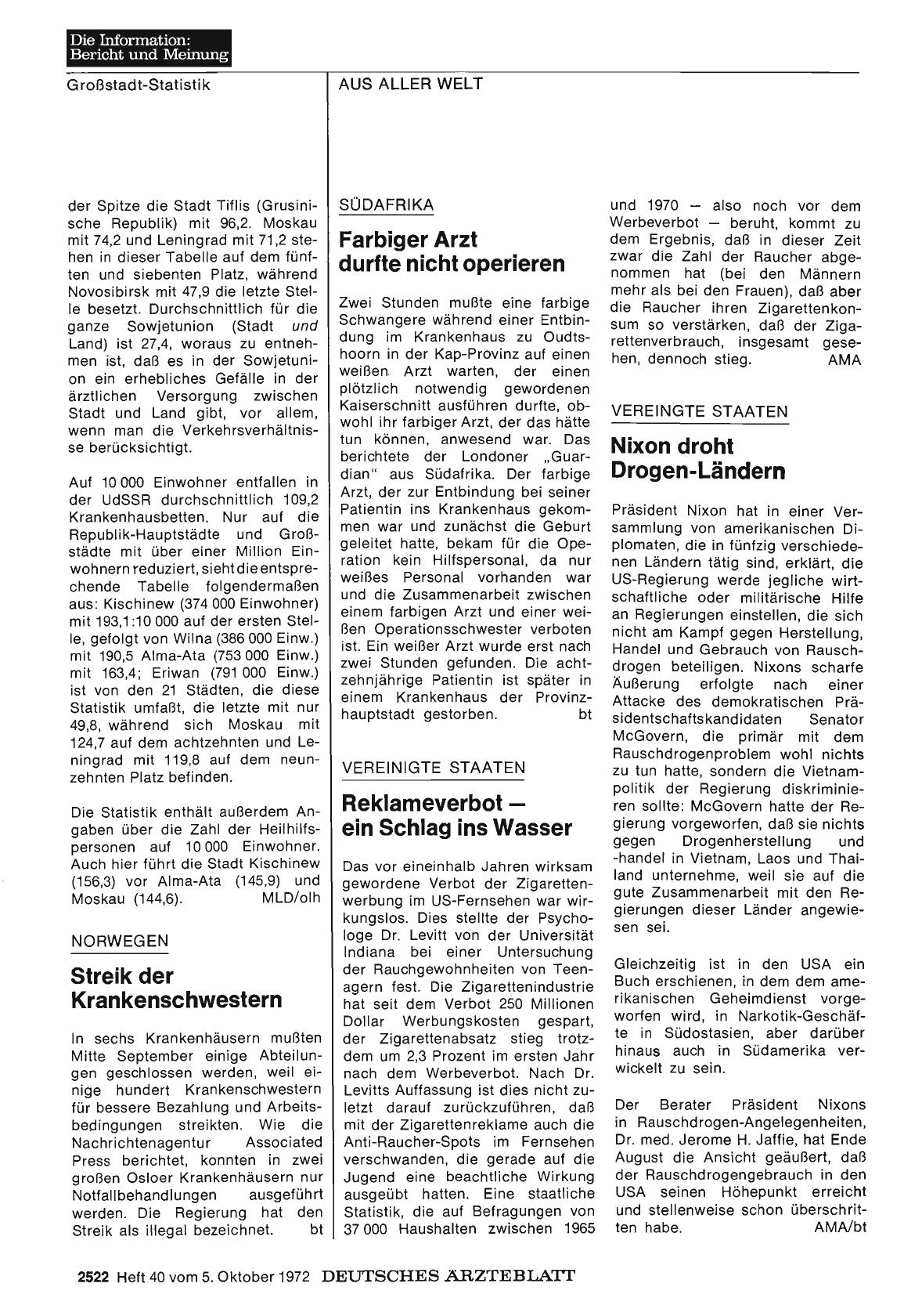 Vorschauseite 1: Norwegen: Streik der Krankenschwestern
