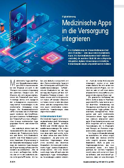 Vorschauseite 1: Digitalisierung: Medizinische Apps in die Versorgung integrieren