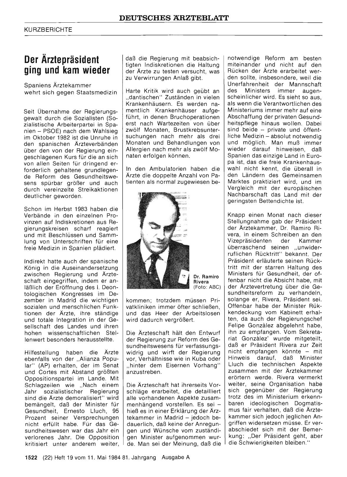 Vorschauseite 1: Der Ärztepräsident ging und kam wieder