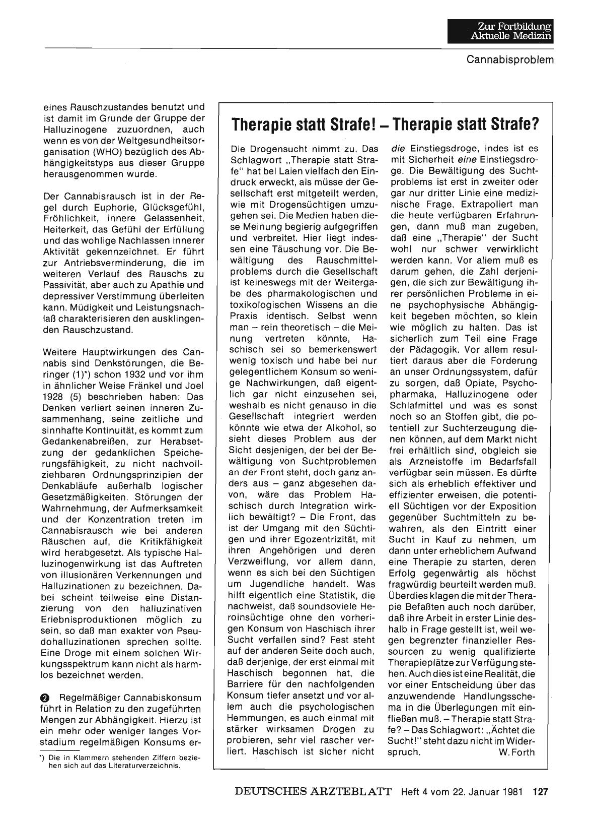 Vorschauseite 1: Therapie statt Strafe! — Therapie statt Strafe?