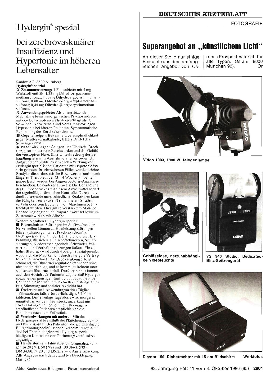Vorschauseite 1: Superangebot an „künstlichem Licht“