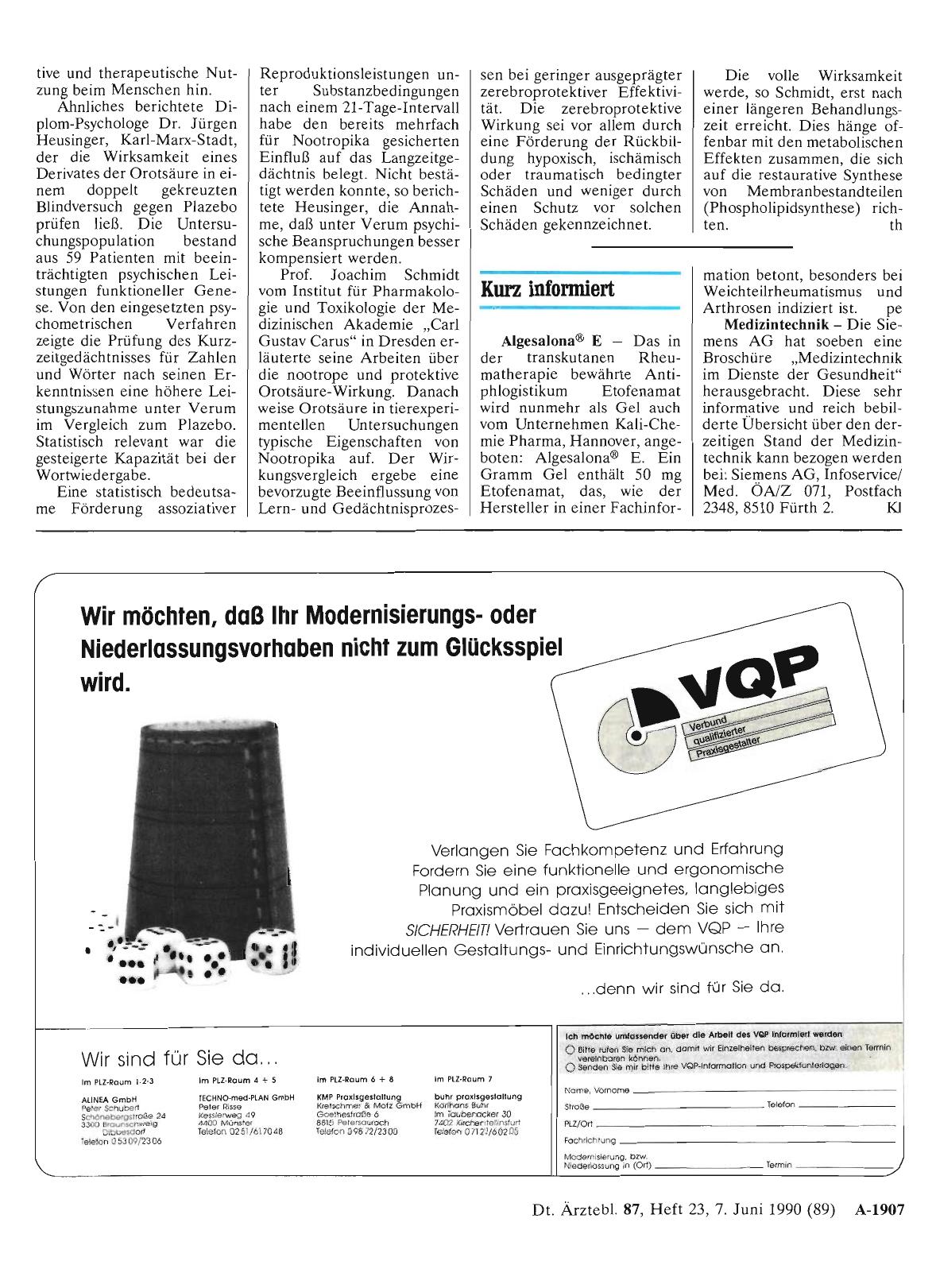 Vorschauseite 1: Kurz informiert