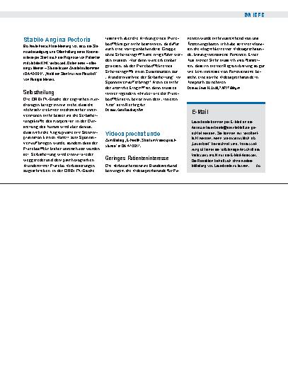 Vorschauseite 1: Stabile Angina Pectoris: Selbstheilung